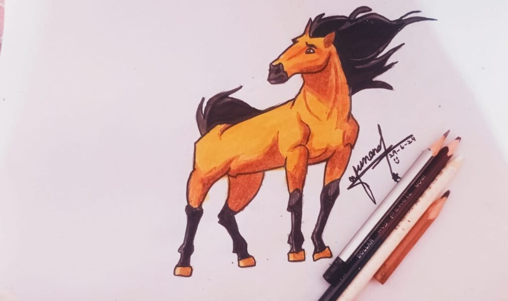 Easy sketch of horse