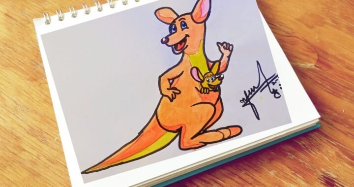 Easy drawing of kangaroo