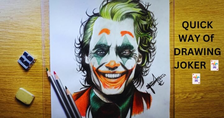 Easy Joker Drawing with Colors