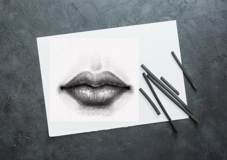 how to draw sketch of lips